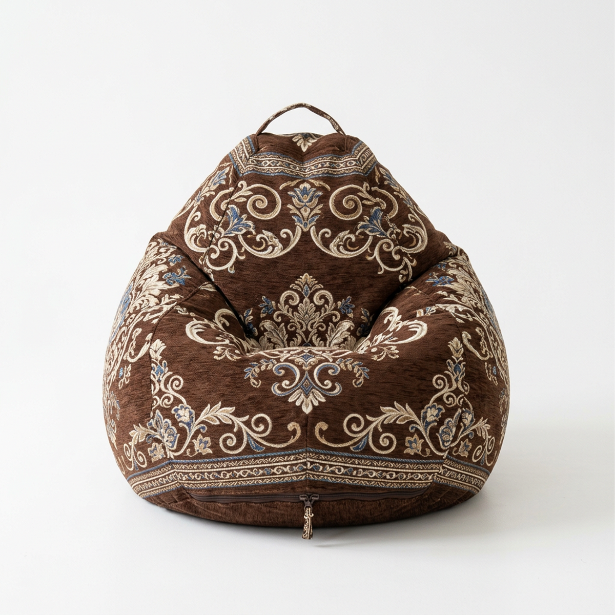 Aubusson Floral Embroidered Bean Bag Chair