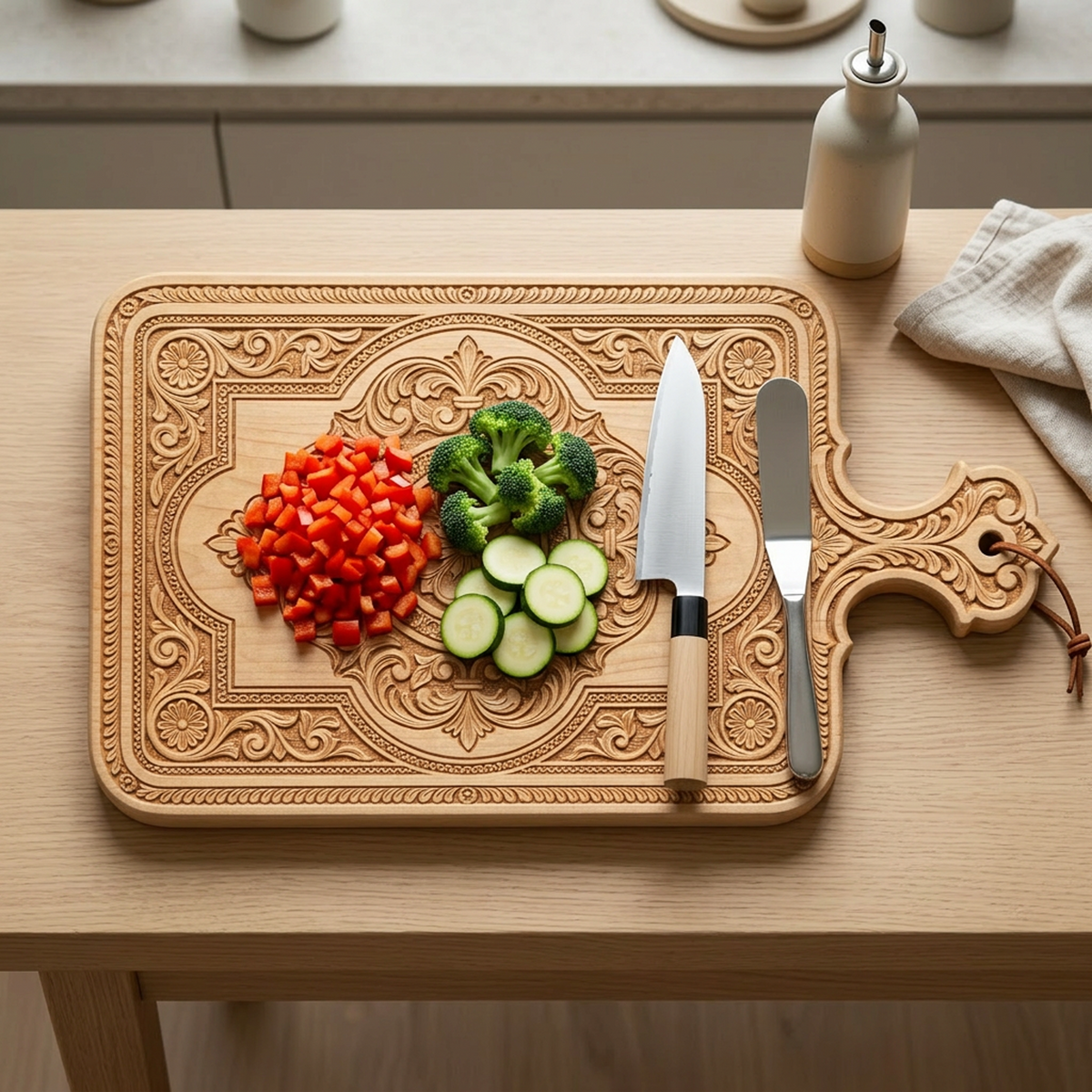 Heritage Baroque Carved Wooden Cutting Board