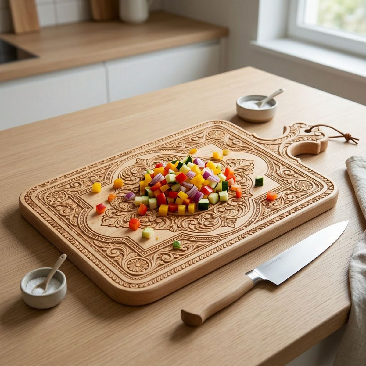 Heritage Baroque Carved Wooden Cutting Board