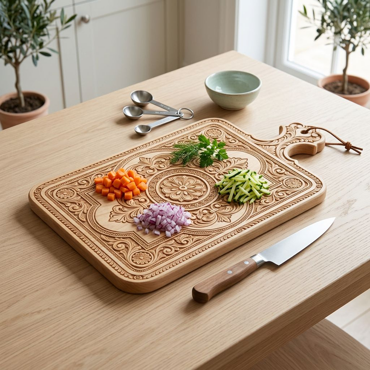 Heritage Baroque Carved Wooden Cutting Board