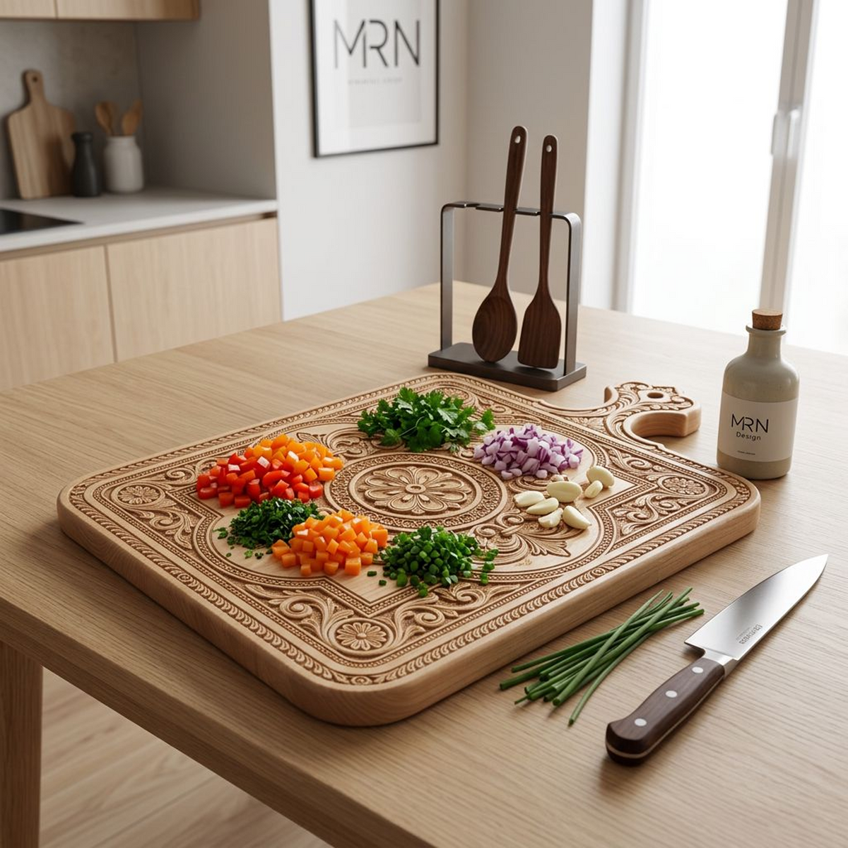 Heritage Baroque Carved Wooden Cutting Board