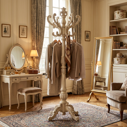 Versailles Carved Freestanding Coat Rack