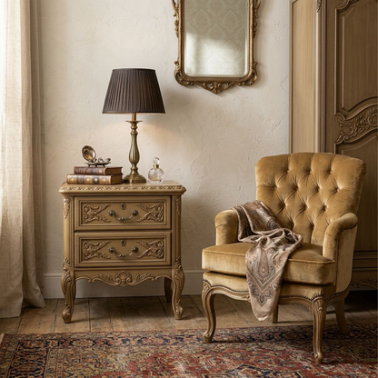 Versailles Carved 2-Drawer Nightstand