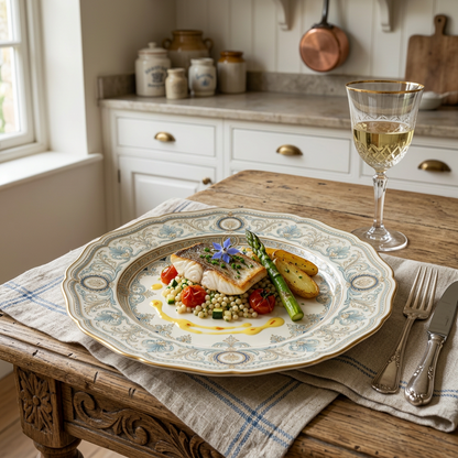 Château Azure Gold Dinner Plate