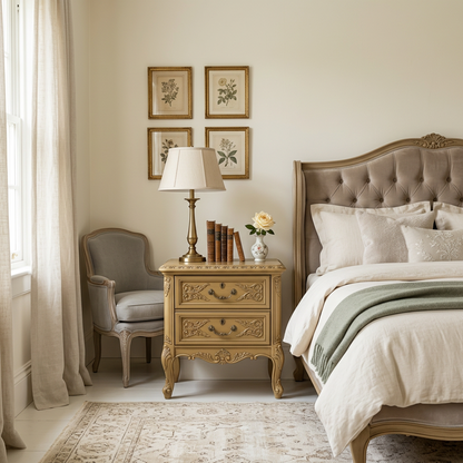 Versailles Carved 2-Drawer Nightstand