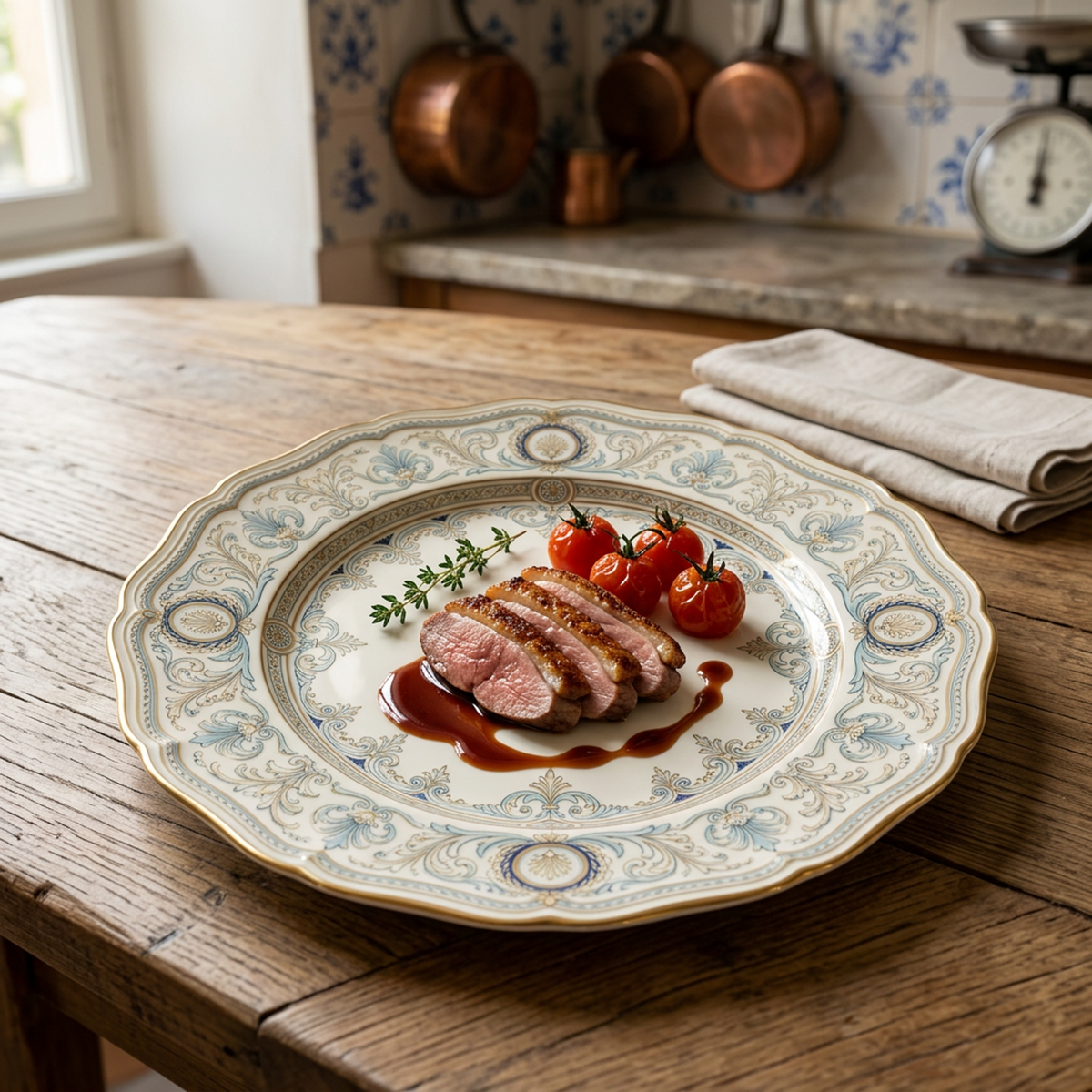 Château Azure Gold Dinner Plate