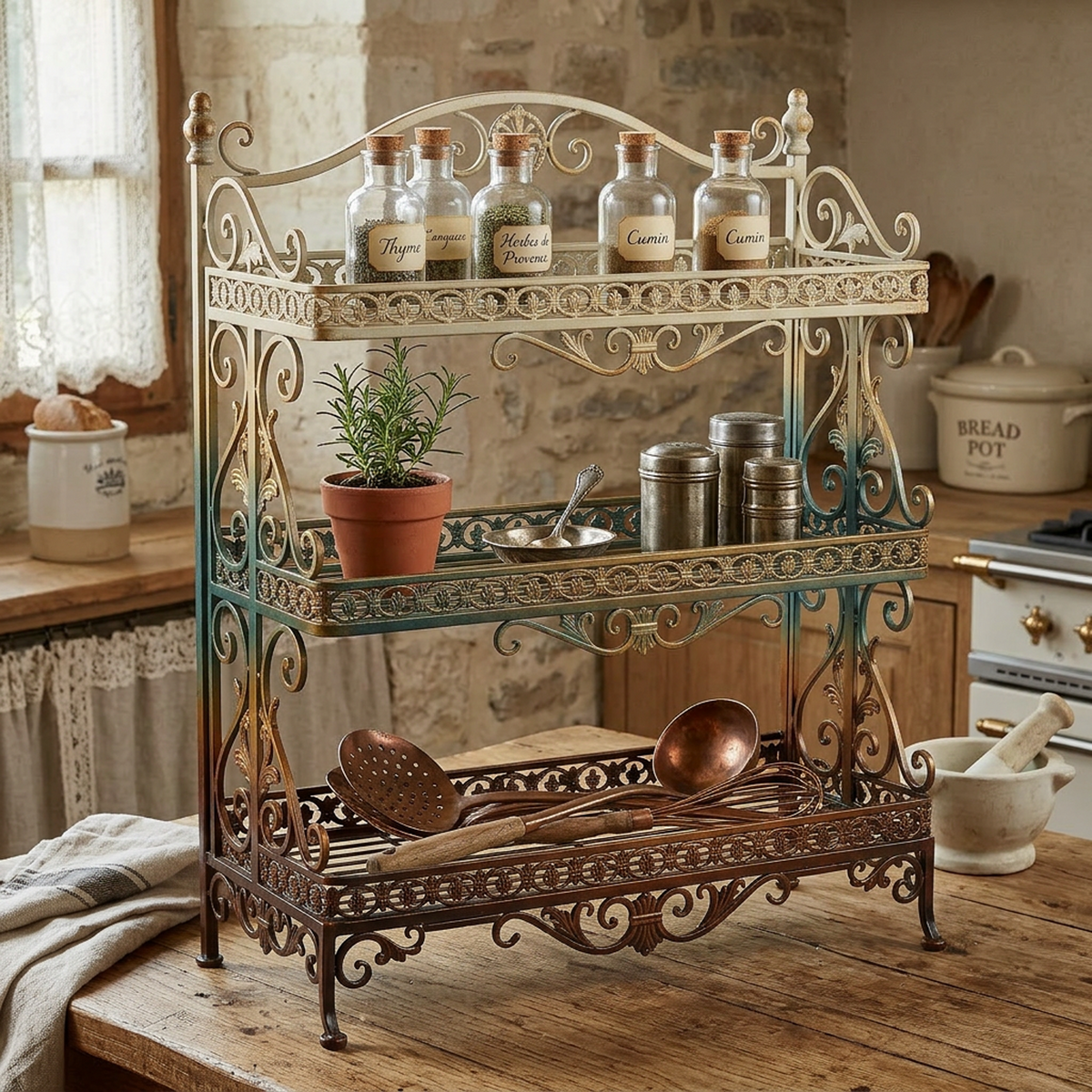 Versailles Scrollwork 3-Tier Display Rack