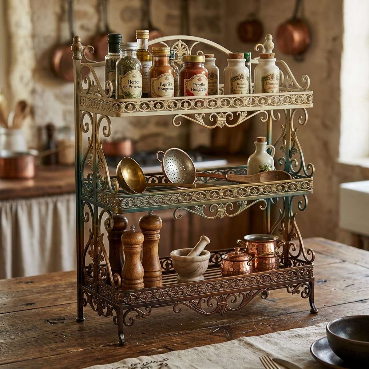 Versailles Scrollwork 3-Tier Display Rack